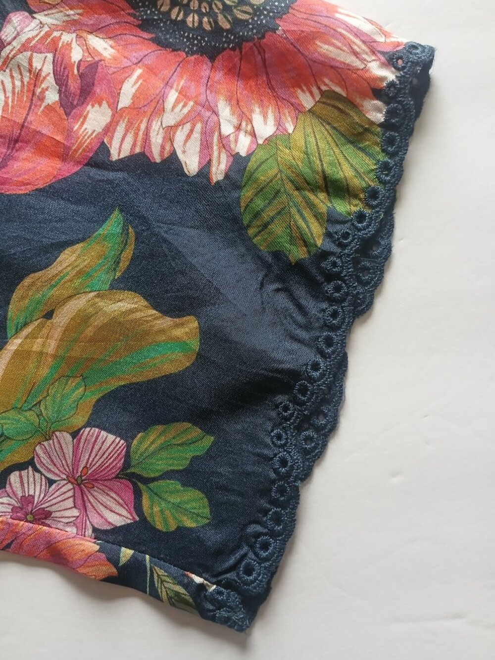 Johnny Was Jenna 100% Silk Floral Multicolor Blouse Women Size XL - Picture 7 of 12